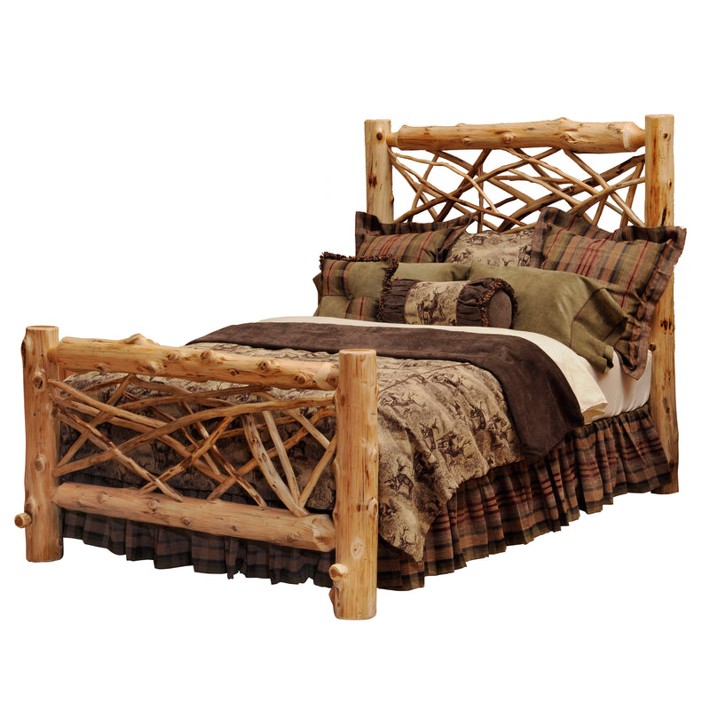 Cedar Log Twig Bed