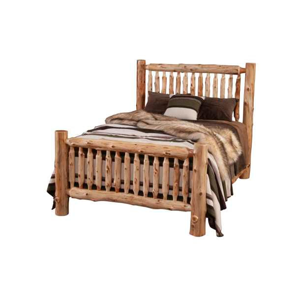 Cedar Log Small Spindle Bed