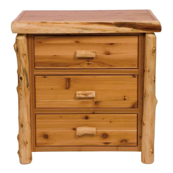 Cedar Log Three Drawer Chest
