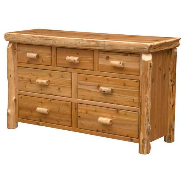 Cedar Log Seven Drawer Dresser