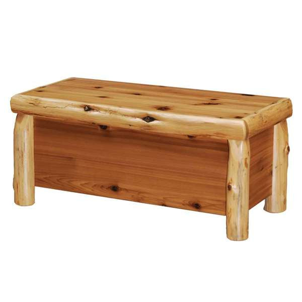 Cedar Log Blanket Chest