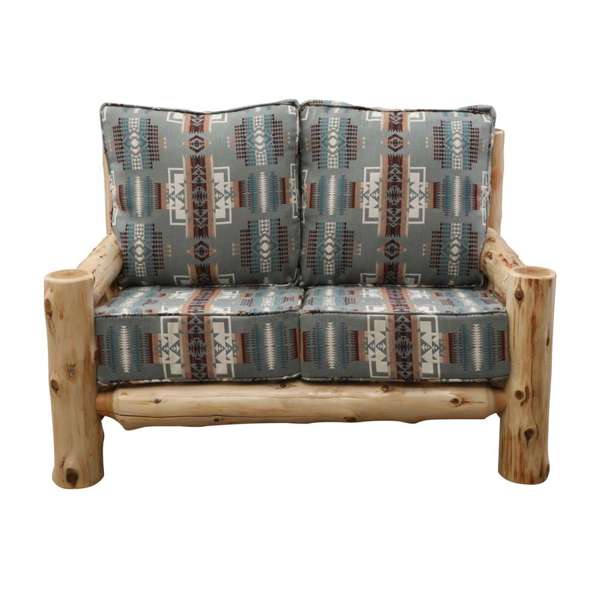 Cedar Log Natural Loveseat