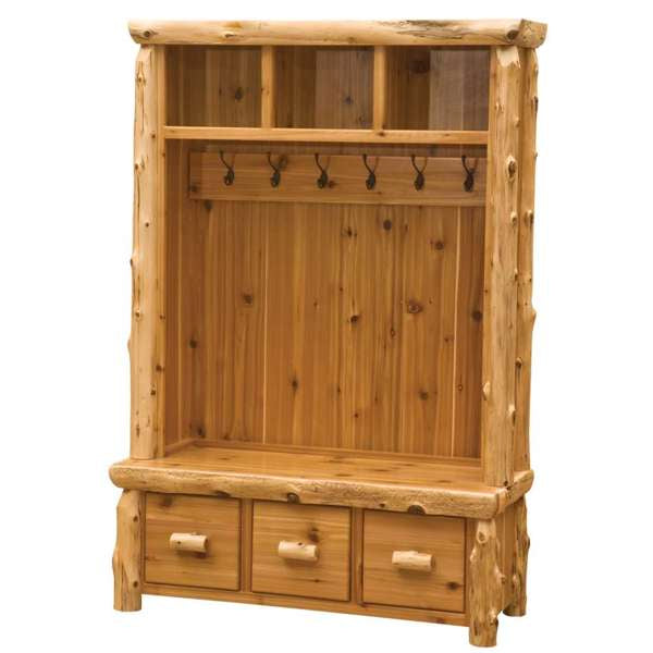 Cedar Log Entry Hall Tree