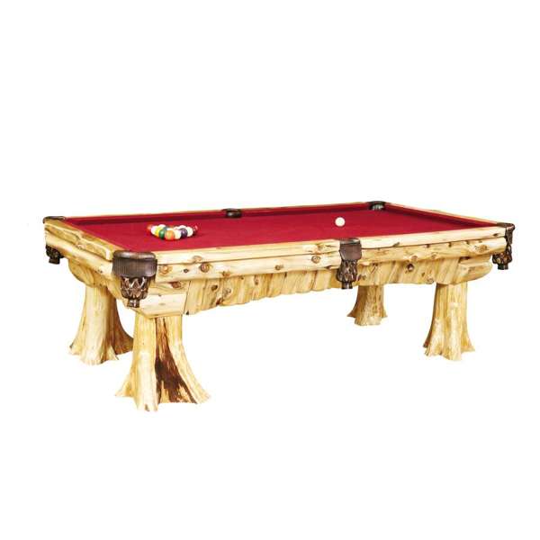 Cedar Log Pool Table