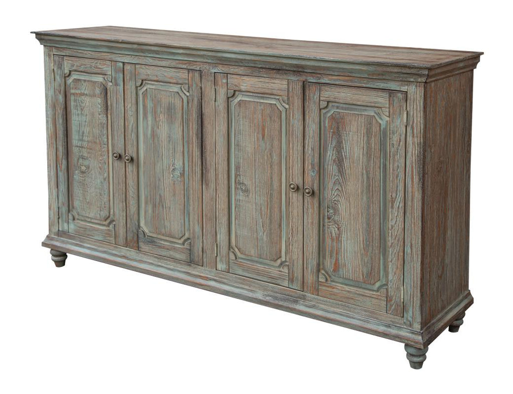 Margot 4 Door Console Cabinet in Aged Green