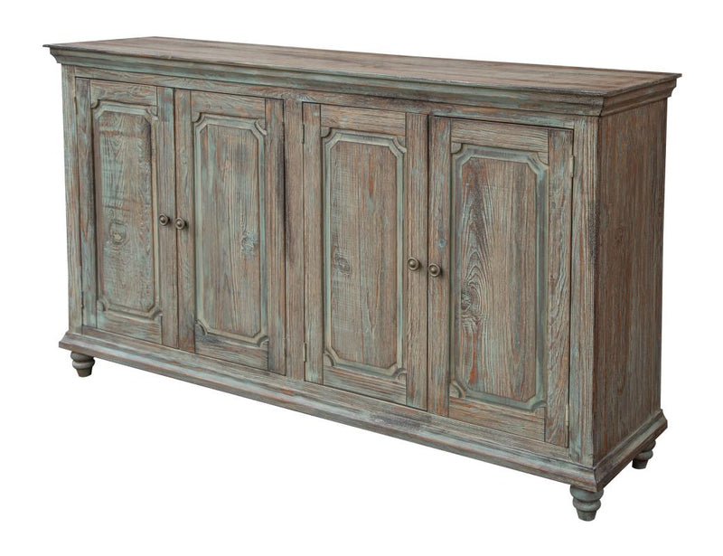 Margot 4 Door Console Cabinet in Aged Green