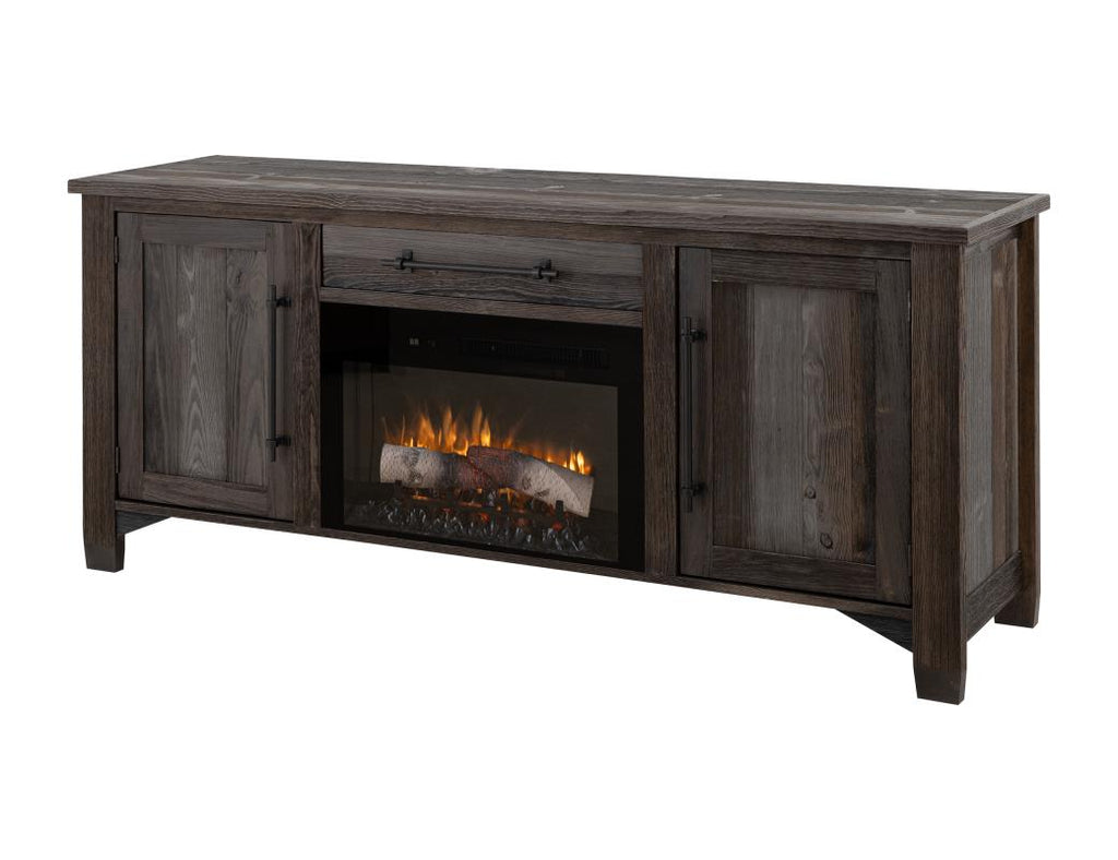 Town Rustic TV Stand with Electric Fireplace