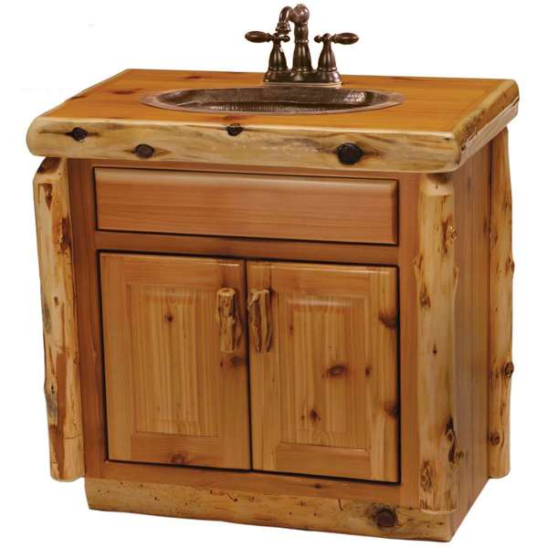 30" Cedar Slab Style Vanity