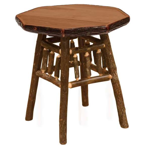 Hickory Log Teton End Table