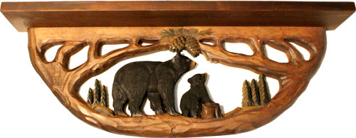 Bear Shelf Wood Wall Art