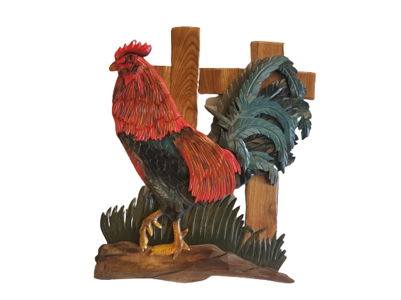 Rooster Wood Wall Art
