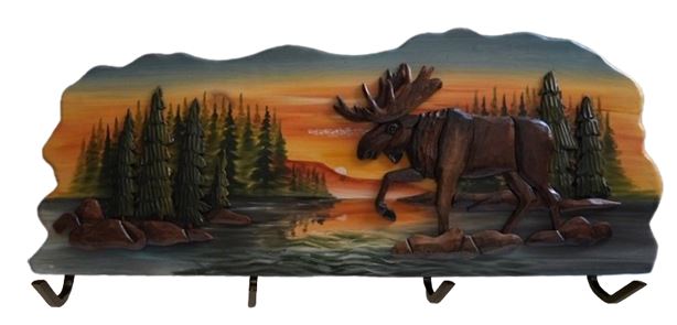 Walking Moose Coat Rack