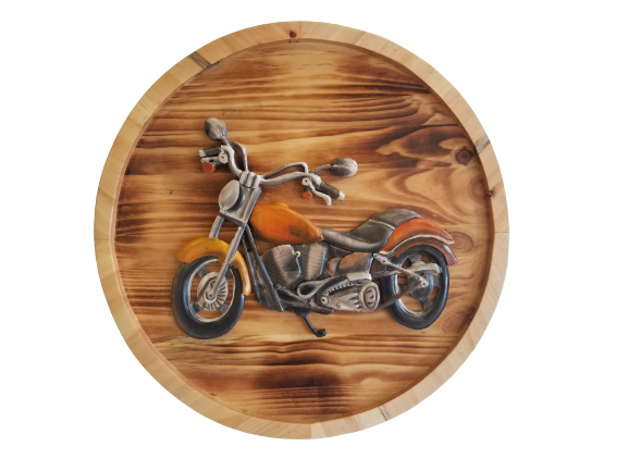 Motorcycle Wood Wall Art
