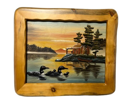 Loon Family Wood Wall Art