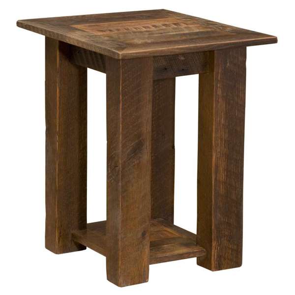 Barnwood Open Nightstand