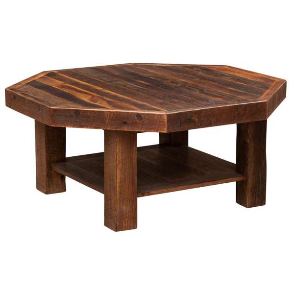Barnwood Octagon Artisan Coffee Table
