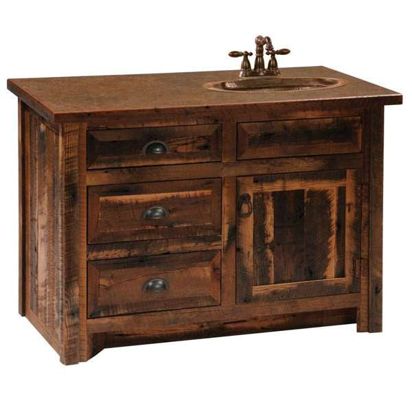 42" Barnwood Vanity (Right Sink)