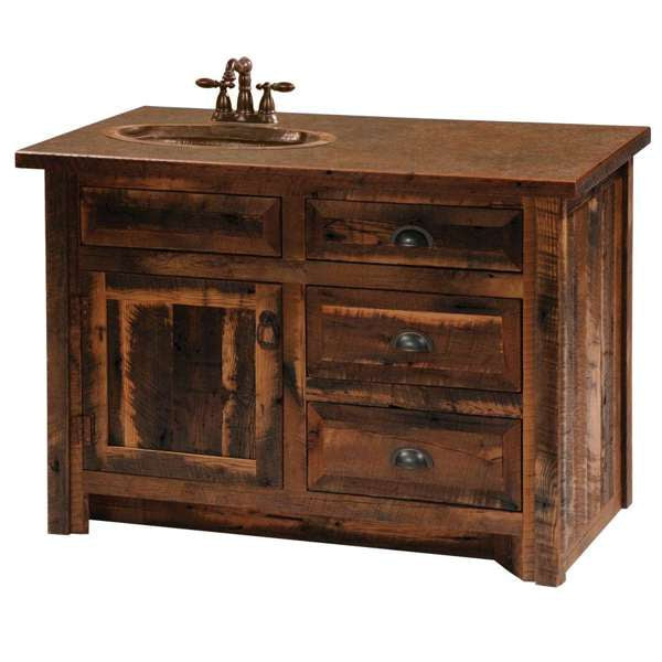 42" Barnwood Vanity (Left Sink)