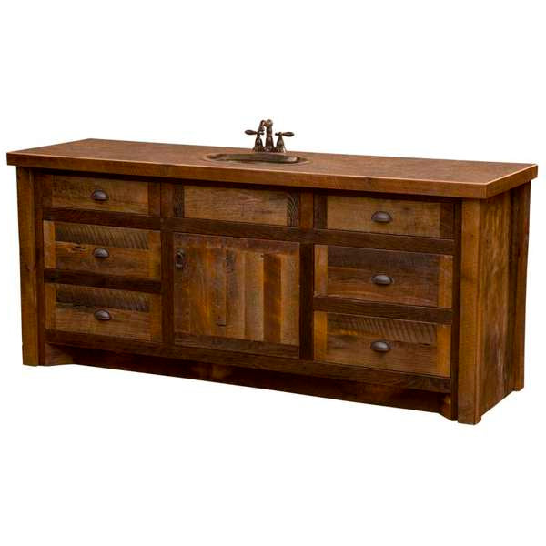 60" Barnwood Vanity (Center Sink)