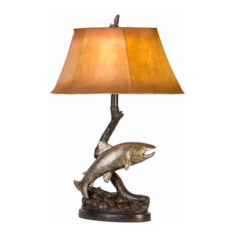 27.5"H Jumping Trout Table Lamp
