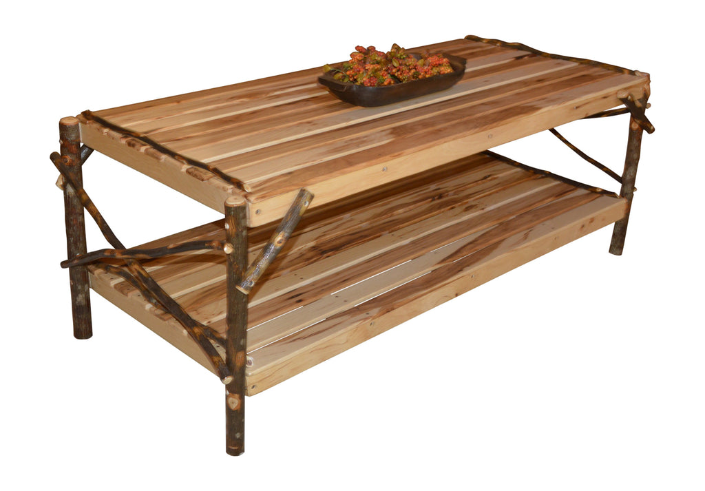 Hickory Coffee Table w/ Shelf