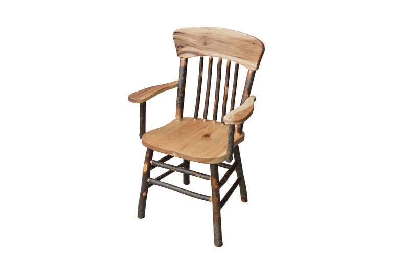 Hickory Panel Back Dining Chair w/ Arms