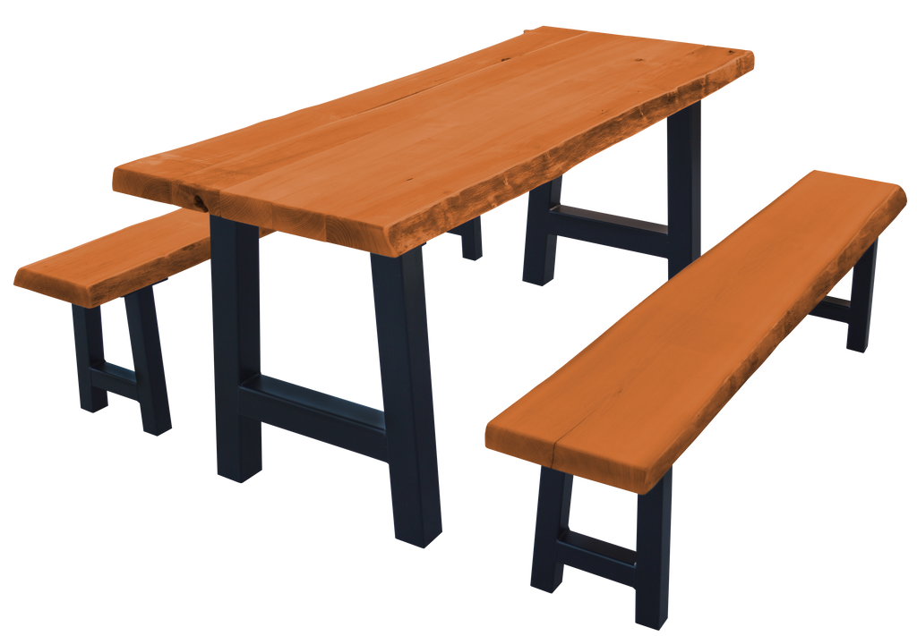 6' Ridgemont Table with 2 Benches