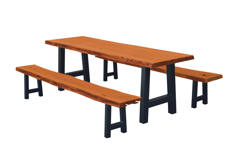 8' Ridgemont Table with 2 Benches