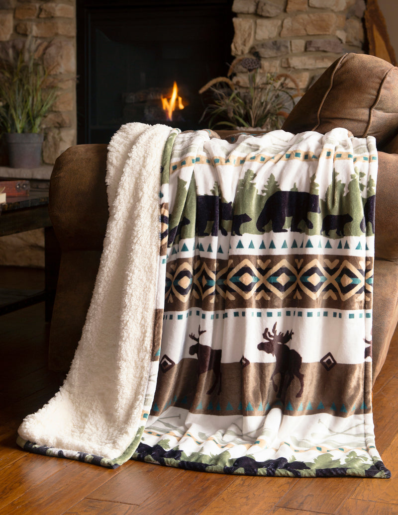 Hidden Lake Plush Throw