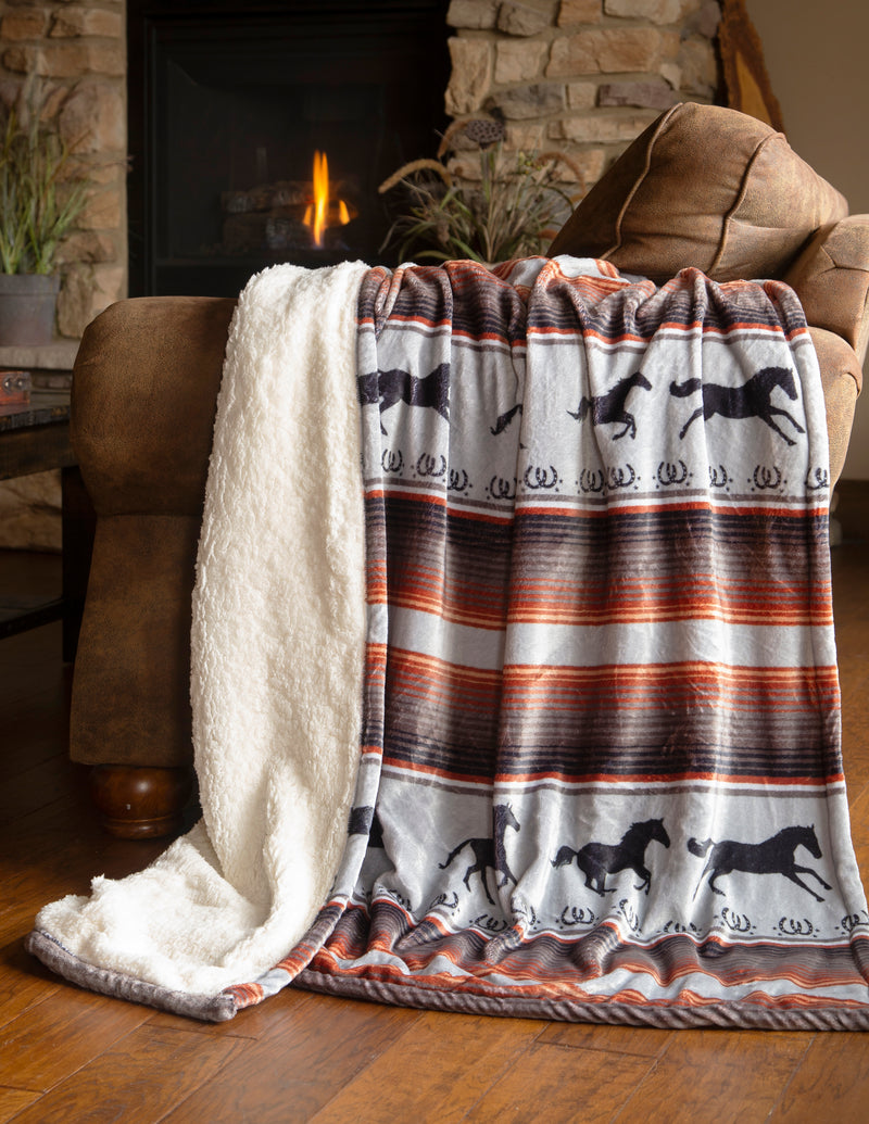 Running on the Range Plush Throw