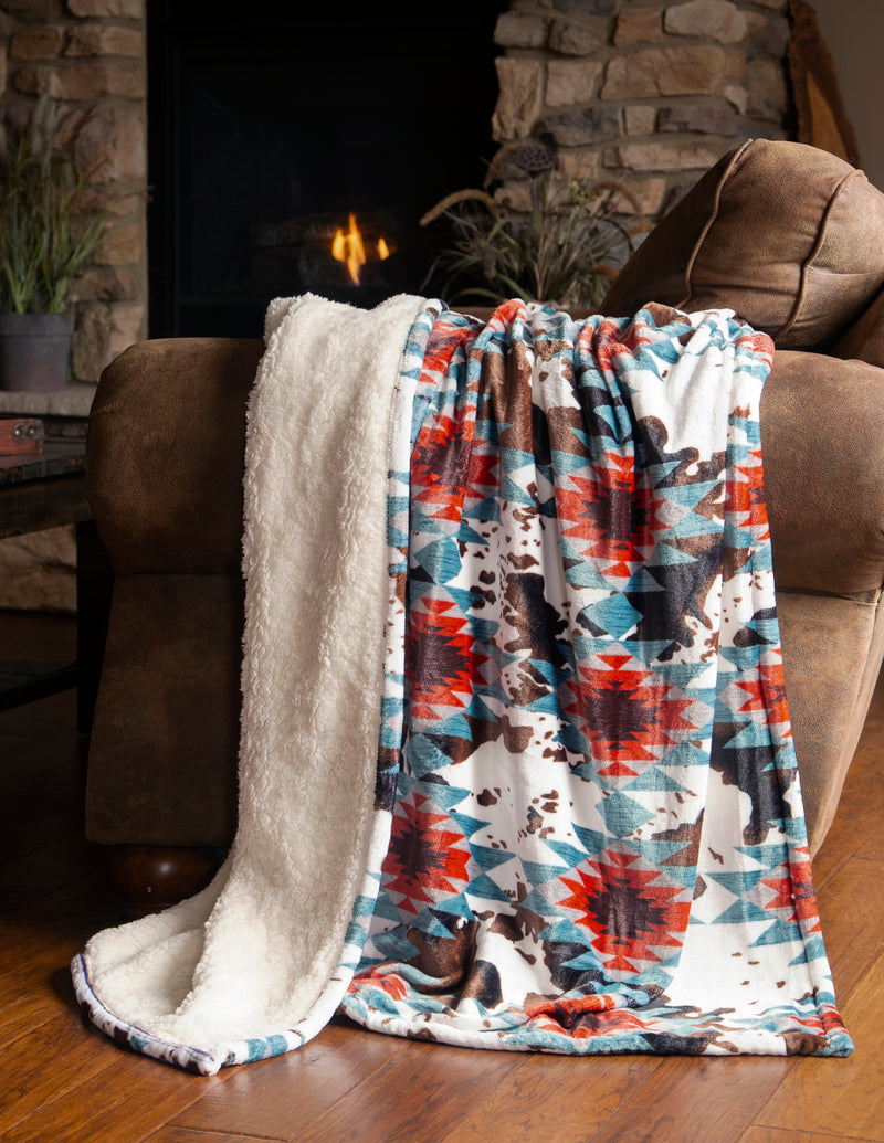 Southwest Cowhide Throw