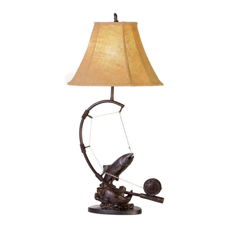 30"H Fly Rod Trout Table Lamp