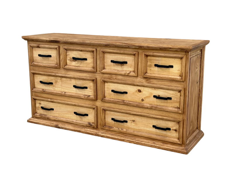 Traditional 8 Drawers Rustic Dresser