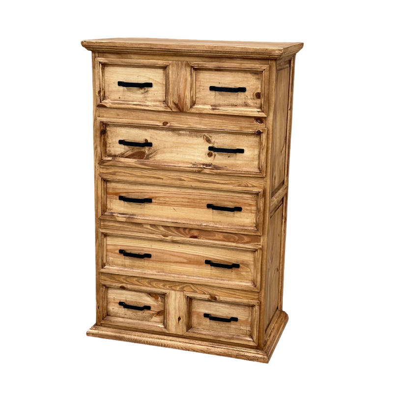 Traditional Tall Chest of Drawers Rustic Dresser