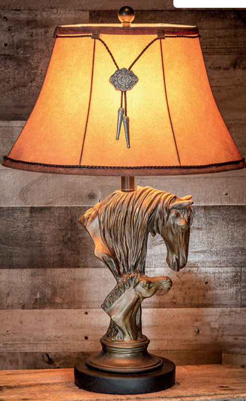28.5" Horse + Colt Table Lamp