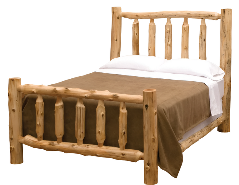 Cedar Log Traditional Bed