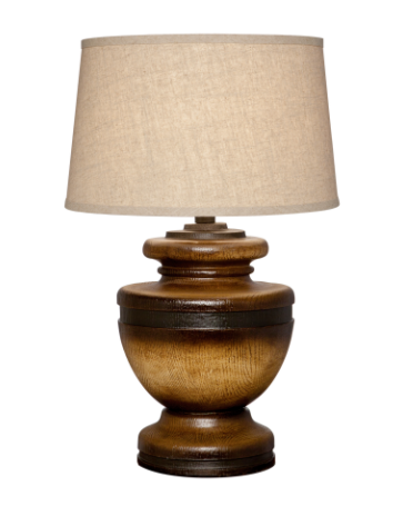 Dark Walnut Hydrocal Table Lamp | 29.5"