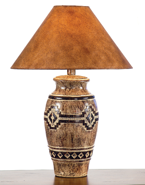 Desert Sand Brown Table Lamp 29" | Hydrocal Base, 3-Way Switch