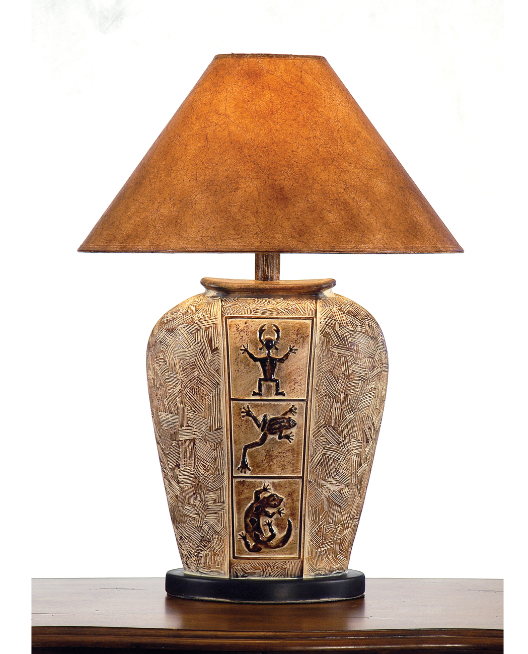 Petroglyph Desert Sand Brown Table Lamp 29" | Rustic Hydrocal Base