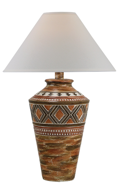 Adobe Multi Hydrocal Table Lamp 31" | Southwestern 3-Way Lighting