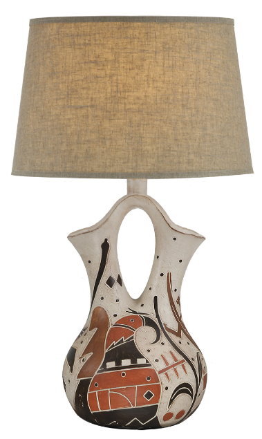 30" Hydrocal Table Lamp | Umber Accents, 3-Way