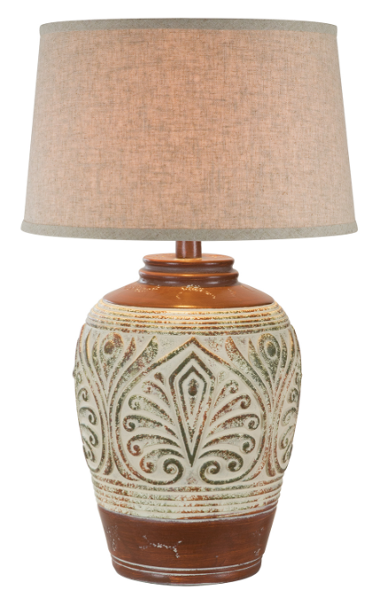 27" Hydrocal Table Lamp | Adobe Multi, 3-Way Switch