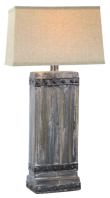 30" Hydrocal Table Lamp | Gray Wash, 3-Way Switch