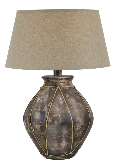 29" Hydrocal Table Lamp | Earthen Brown, 3-Way Switch