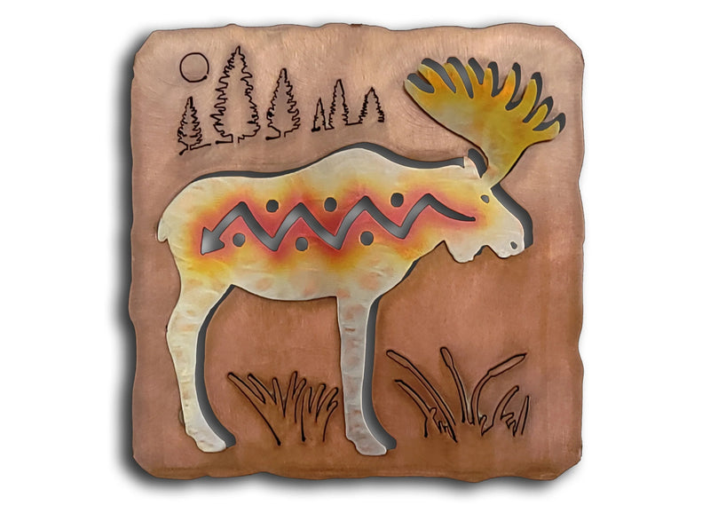 Moose Cutout Metal Wall Art, Woodland Collection