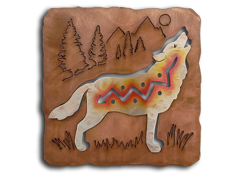 Wolf Cutout Metal Wall Art, Woodland Collection