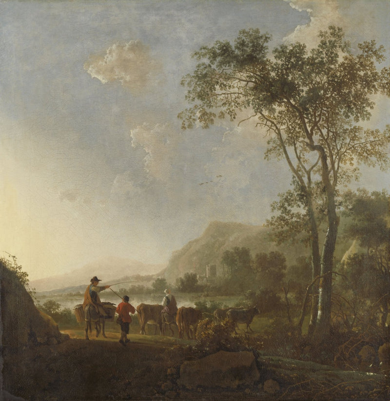 Landscape with herdsman and cattle