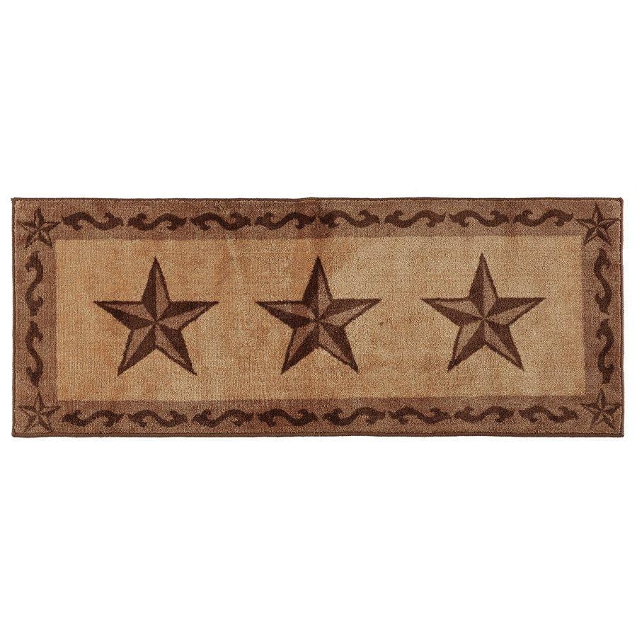 3-STAR W/ SCROLL MOTIF KITCHEN/BATH RUG - CHOCOLATE
