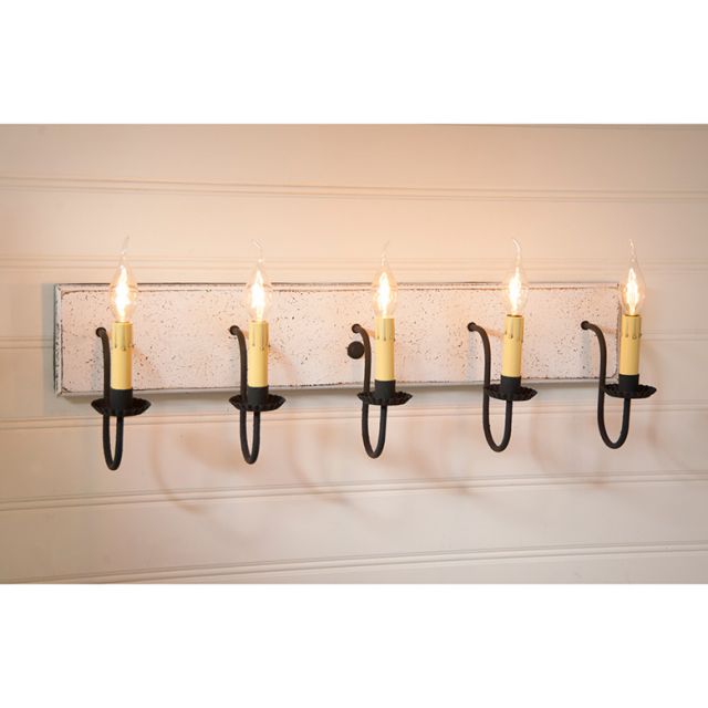 5 Light Vanity Light in Vintage White