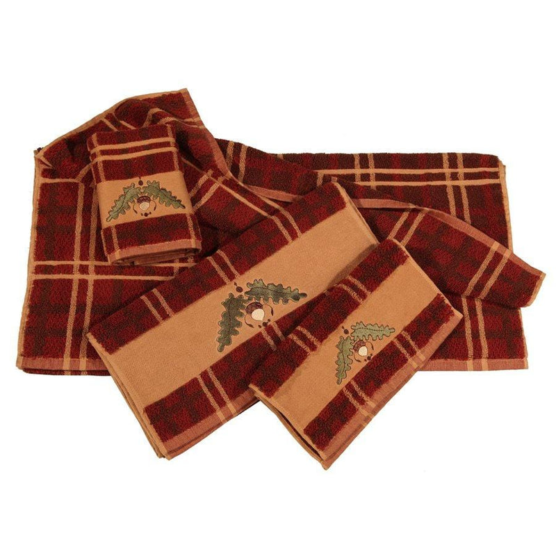 ACORN EMBROIDERED 3PC TOWEL SET